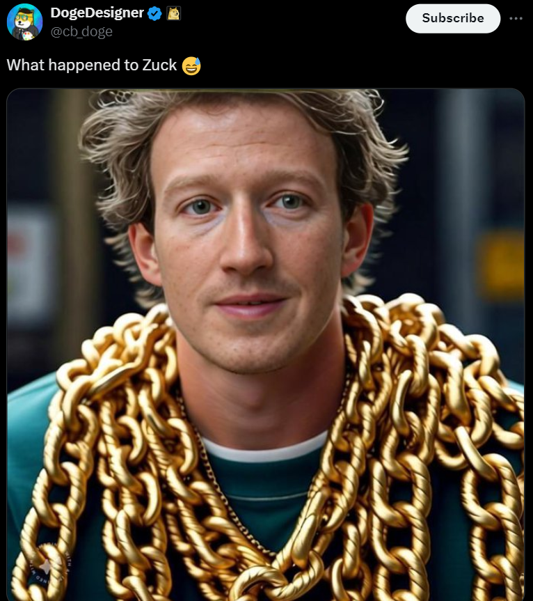 Mark Zuckerberg - DogeDesigner What happened to Zuck Subscribe